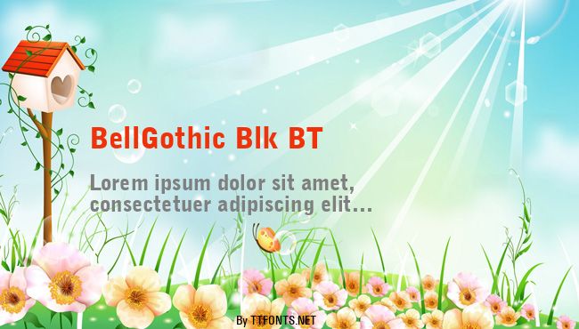 BellGothic Blk BT example